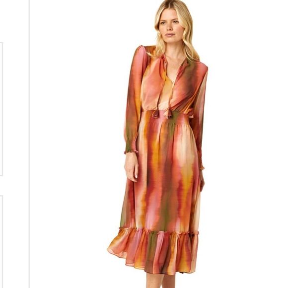 Misa Los Angeles Poppy Midi Dress in Jaipur Ombre | Size S - Picture 2 of 9